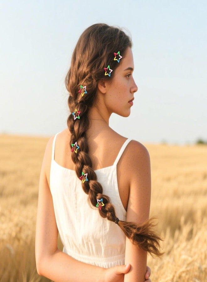 ايلان مجموعة إيلان المكونة من 20 قطعة من مشابك الشعر الصغيرة للنساء والفتيات، مشابك شعر لطيفة للنساء، إكسسوارات للشعر الناعم والخفيف (نجمة متعددة الألوان) - Image 4